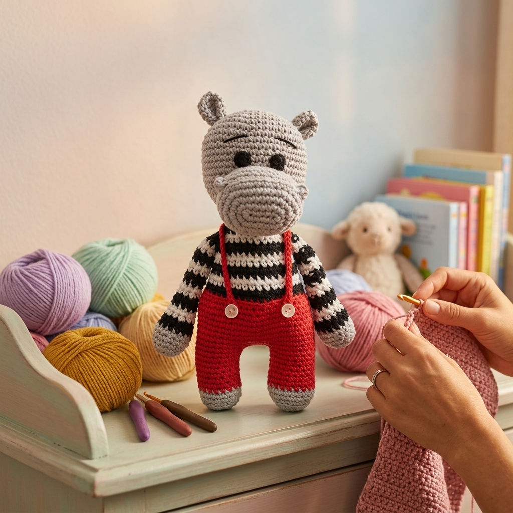 Amigurumi Hipopótamo en Anaquel